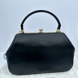 Coach Gloved Tanned Frame Bag in black